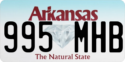 AR license plate 995MHB