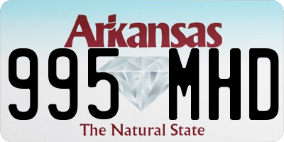 AR license plate 995MHD