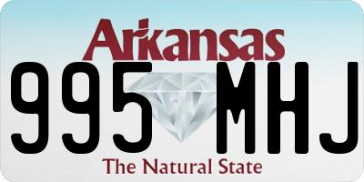 AR license plate 995MHJ