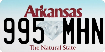 AR license plate 995MHN