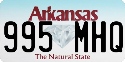 AR license plate 995MHQ