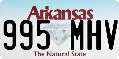 AR license plate 995MHV