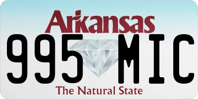 AR license plate 995MIC