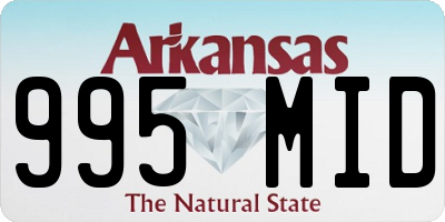 AR license plate 995MID
