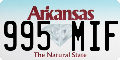 AR license plate 995MIF