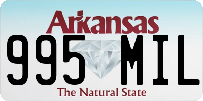 AR license plate 995MIL