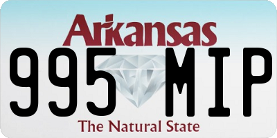 AR license plate 995MIP