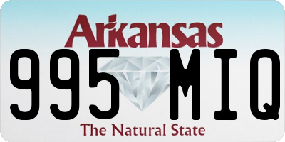 AR license plate 995MIQ