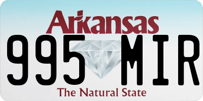 AR license plate 995MIR