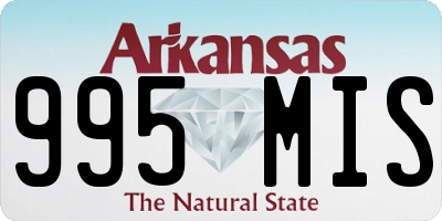 AR license plate 995MIS
