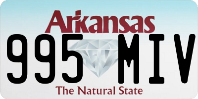 AR license plate 995MIV