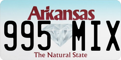AR license plate 995MIX