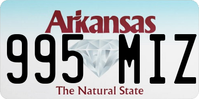 AR license plate 995MIZ