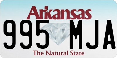 AR license plate 995MJA
