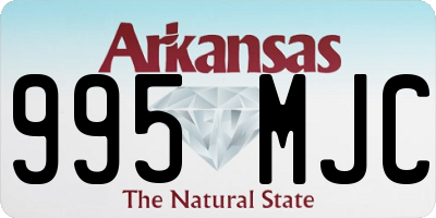AR license plate 995MJC