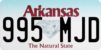 AR license plate 995MJD