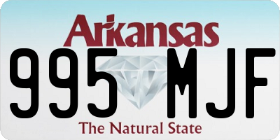 AR license plate 995MJF