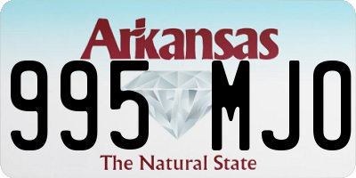 AR license plate 995MJO
