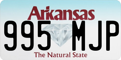 AR license plate 995MJP