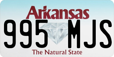 AR license plate 995MJS