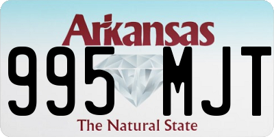 AR license plate 995MJT