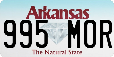 AR license plate 995MOR