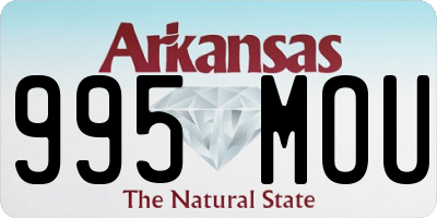 AR license plate 995MOU