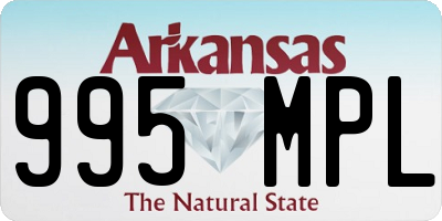 AR license plate 995MPL