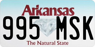 AR license plate 995MSK