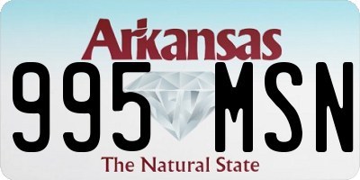 AR license plate 995MSN