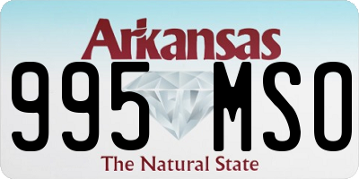 AR license plate 995MSO