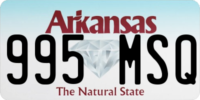 AR license plate 995MSQ
