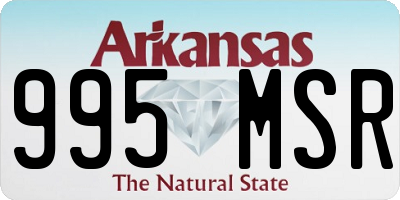 AR license plate 995MSR