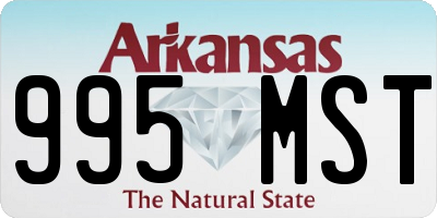 AR license plate 995MST