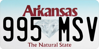 AR license plate 995MSV