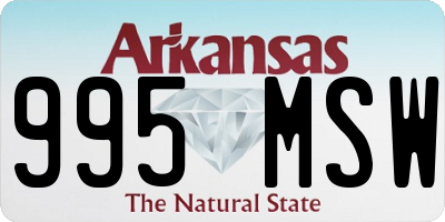 AR license plate 995MSW