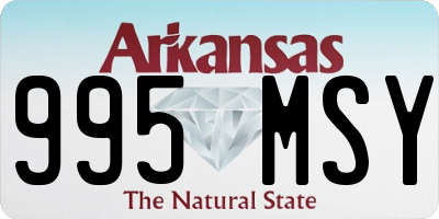 AR license plate 995MSY