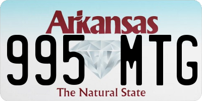 AR license plate 995MTG