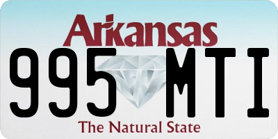 AR license plate 995MTI