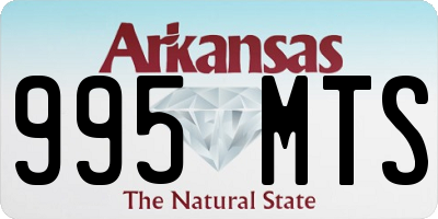 AR license plate 995MTS