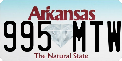 AR license plate 995MTW