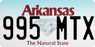 AR license plate 995MTX