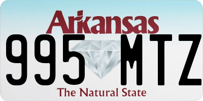 AR license plate 995MTZ