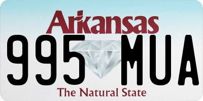 AR license plate 995MUA