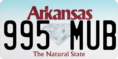 AR license plate 995MUB