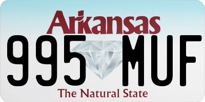 AR license plate 995MUF