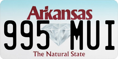 AR license plate 995MUI