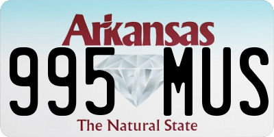 AR license plate 995MUS