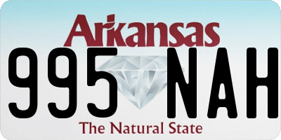 AR license plate 995NAH