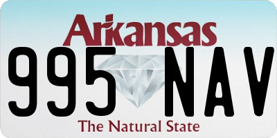 AR license plate 995NAV